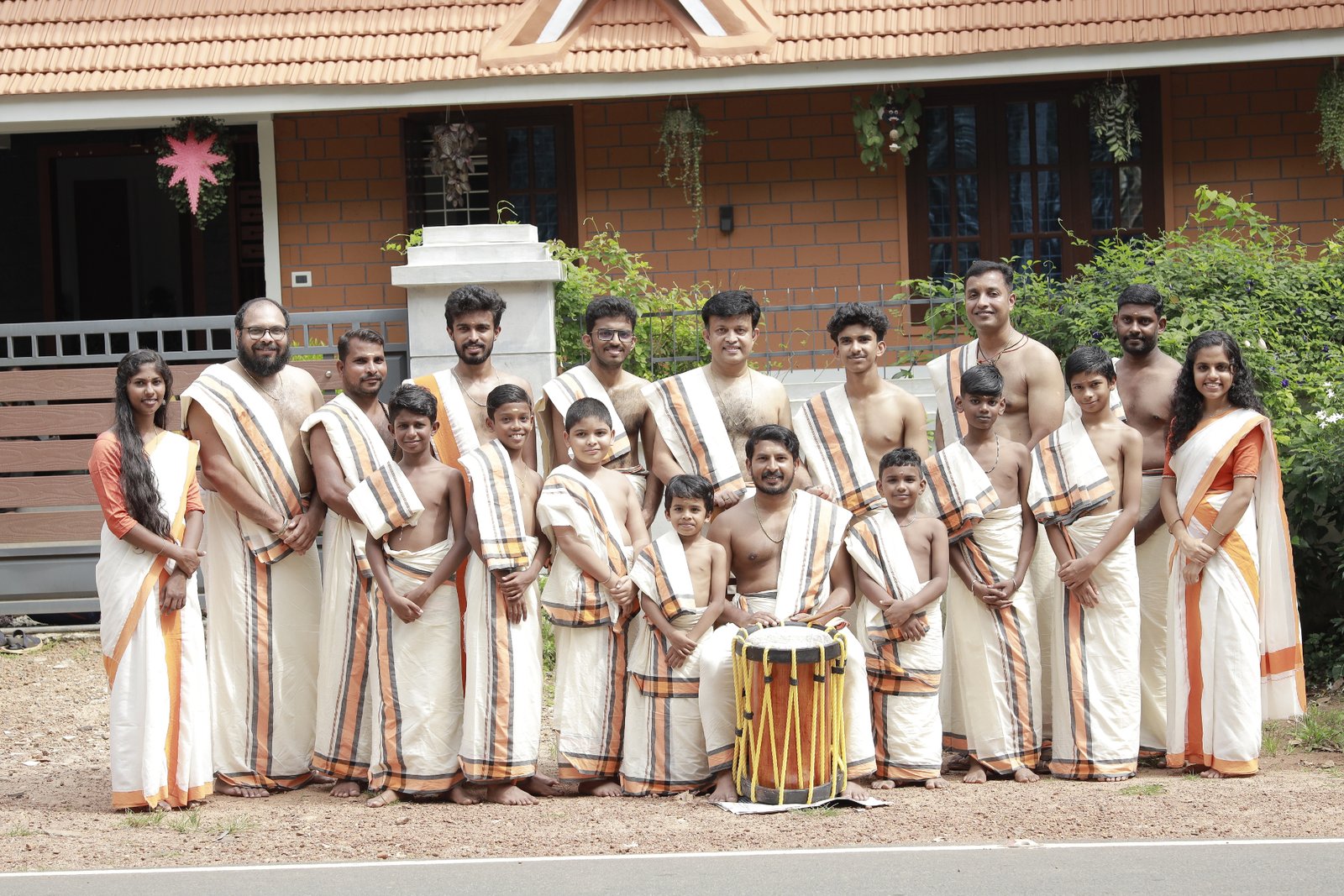 Chenda Kalari students